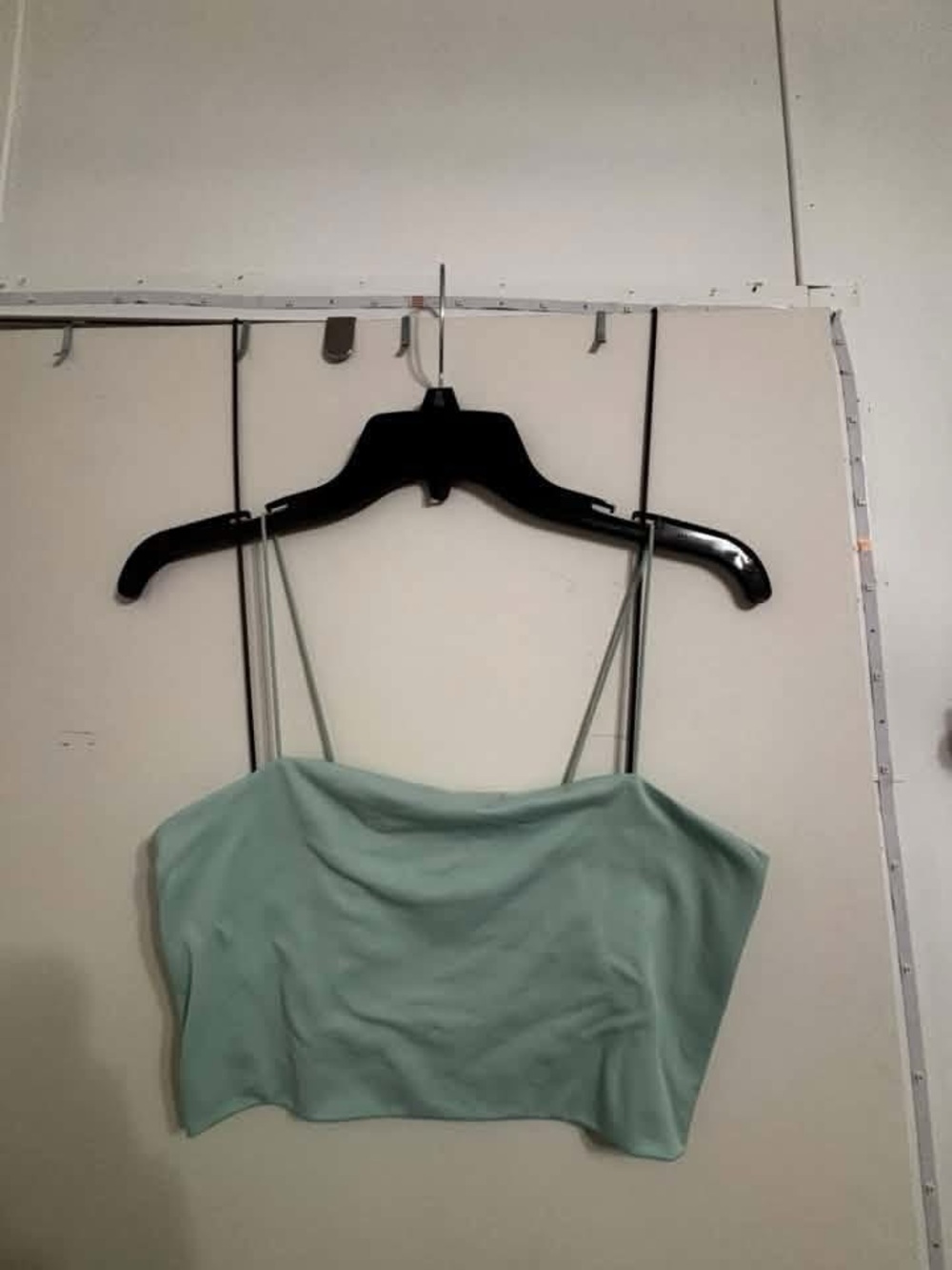SHEIN Mint Green Spaghetti Strap Crop Cami